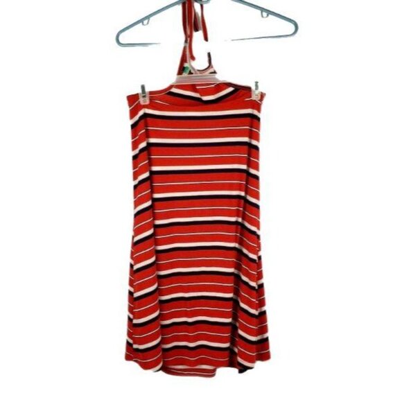 Mossimo Swim Cover Up Womens Size Small Beach Dress Red Striped Nautical - Picture 2 of 5